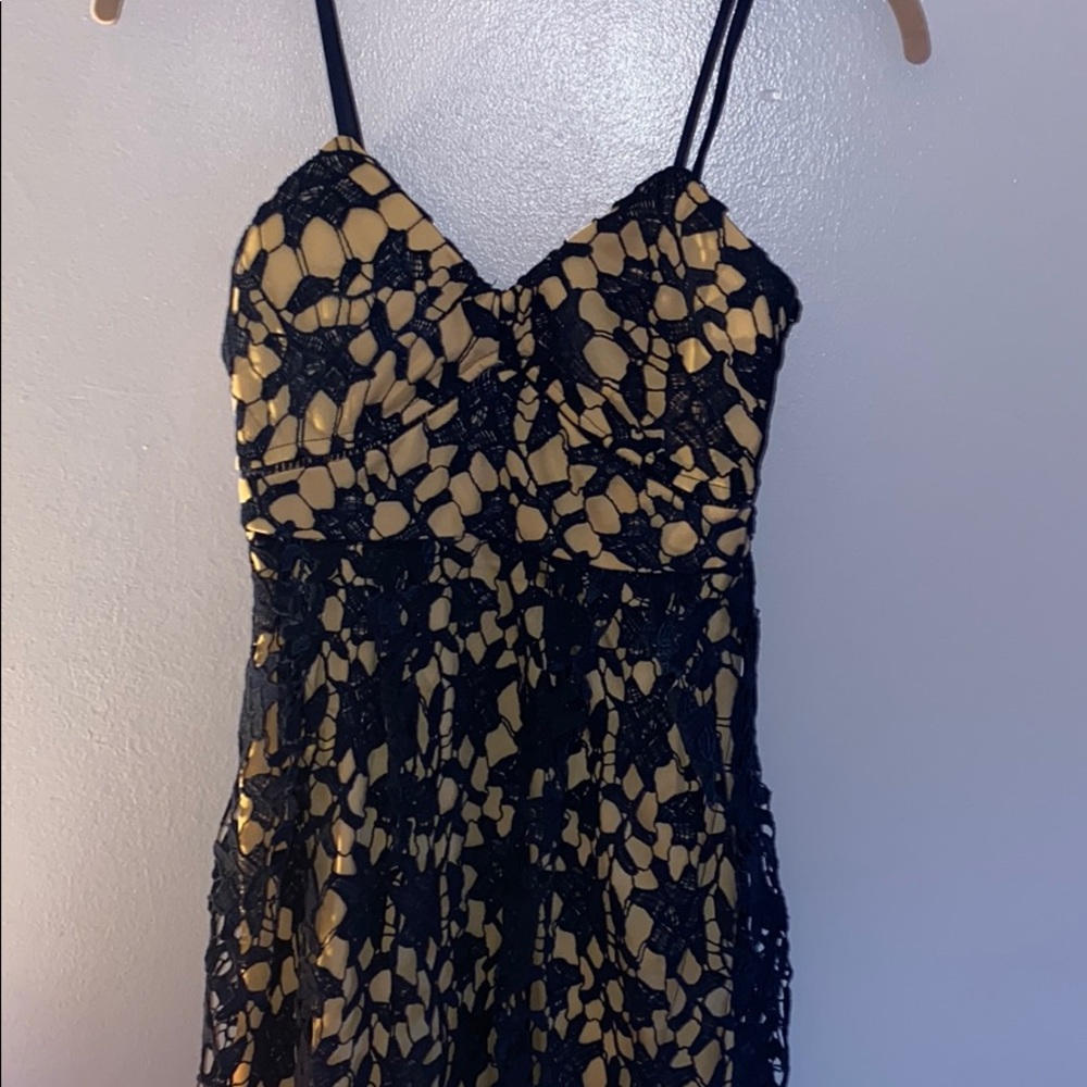 Blue lace dress